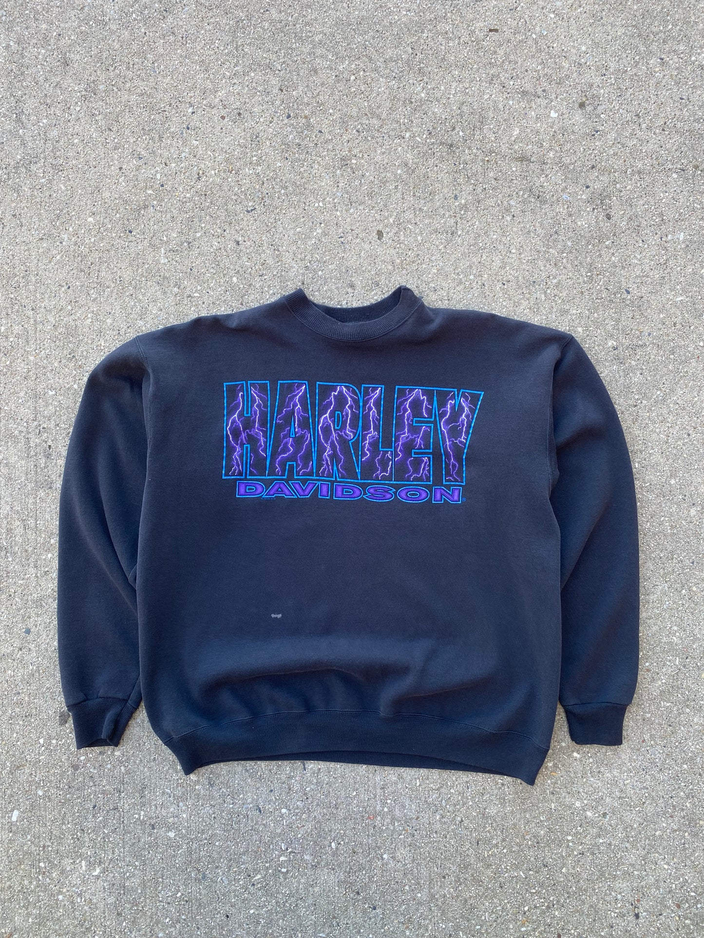 Vintage Harley Davidson Purple Lightning sweatshirt size Extra large