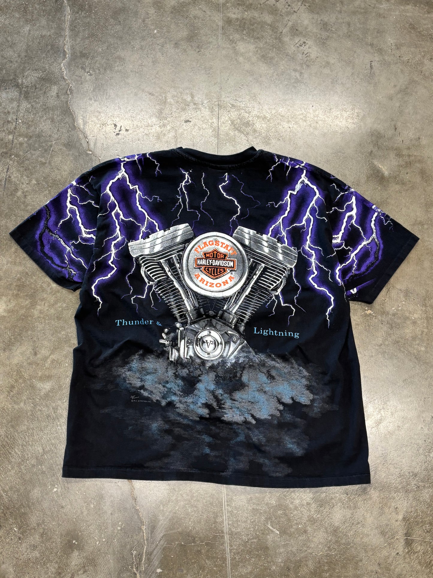 Vintage Harley Davidson Purple Lightning shirt size xxl