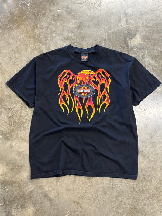 Vintage Harley Davidson Flaming Eagle shirt size XL