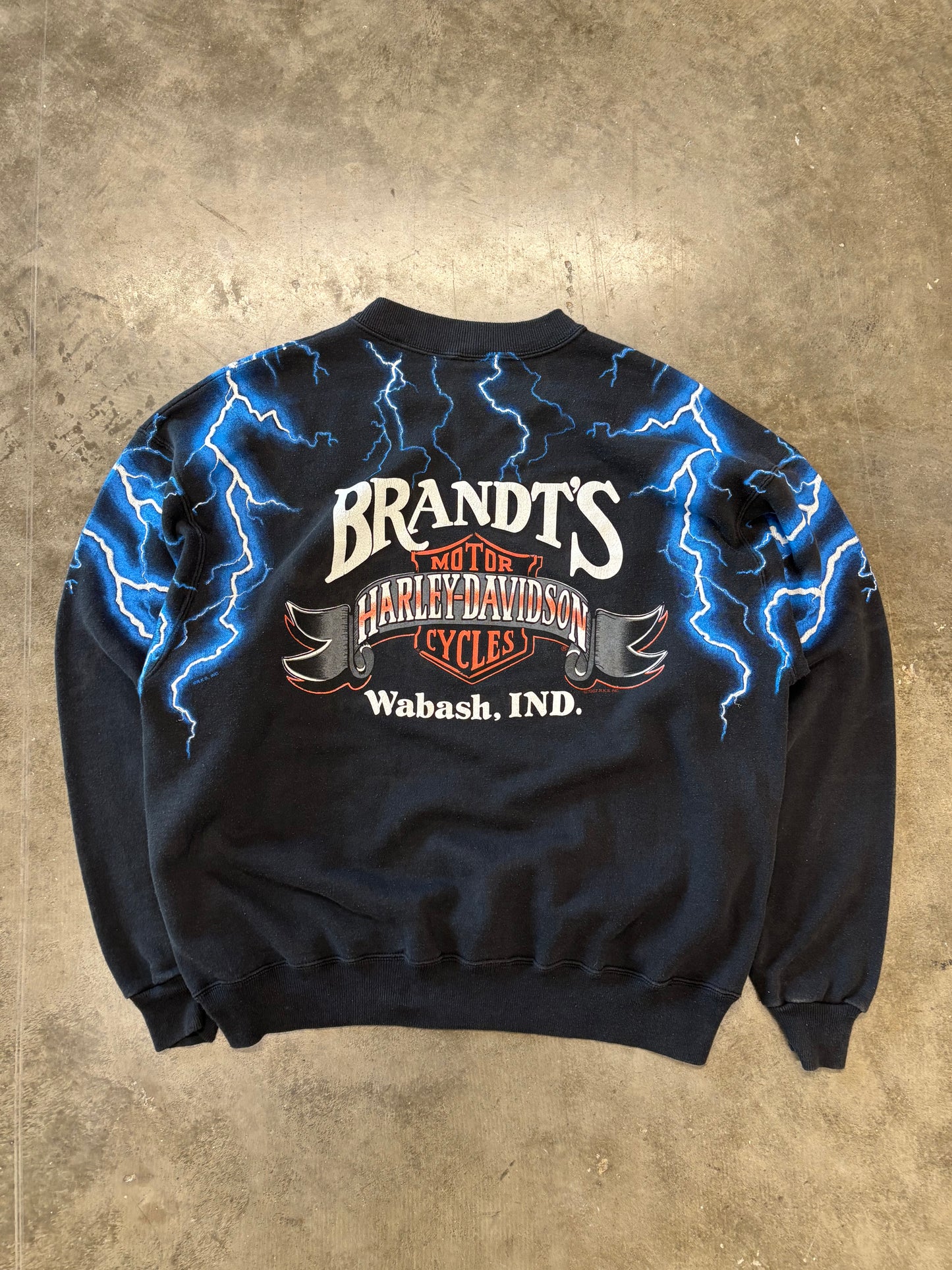 Vintage Harley Blue Lightning sweatshirt size XL