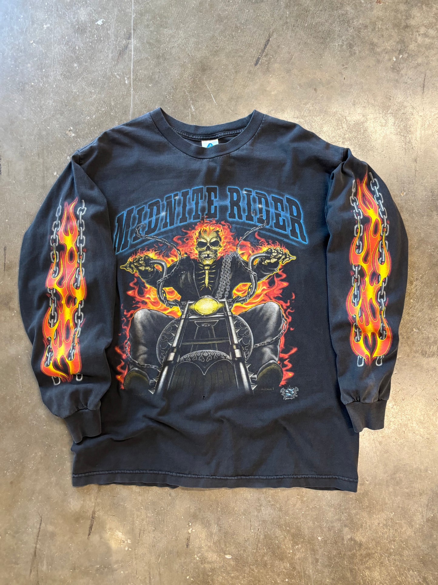 Vintage midnite rider long sleeve size large