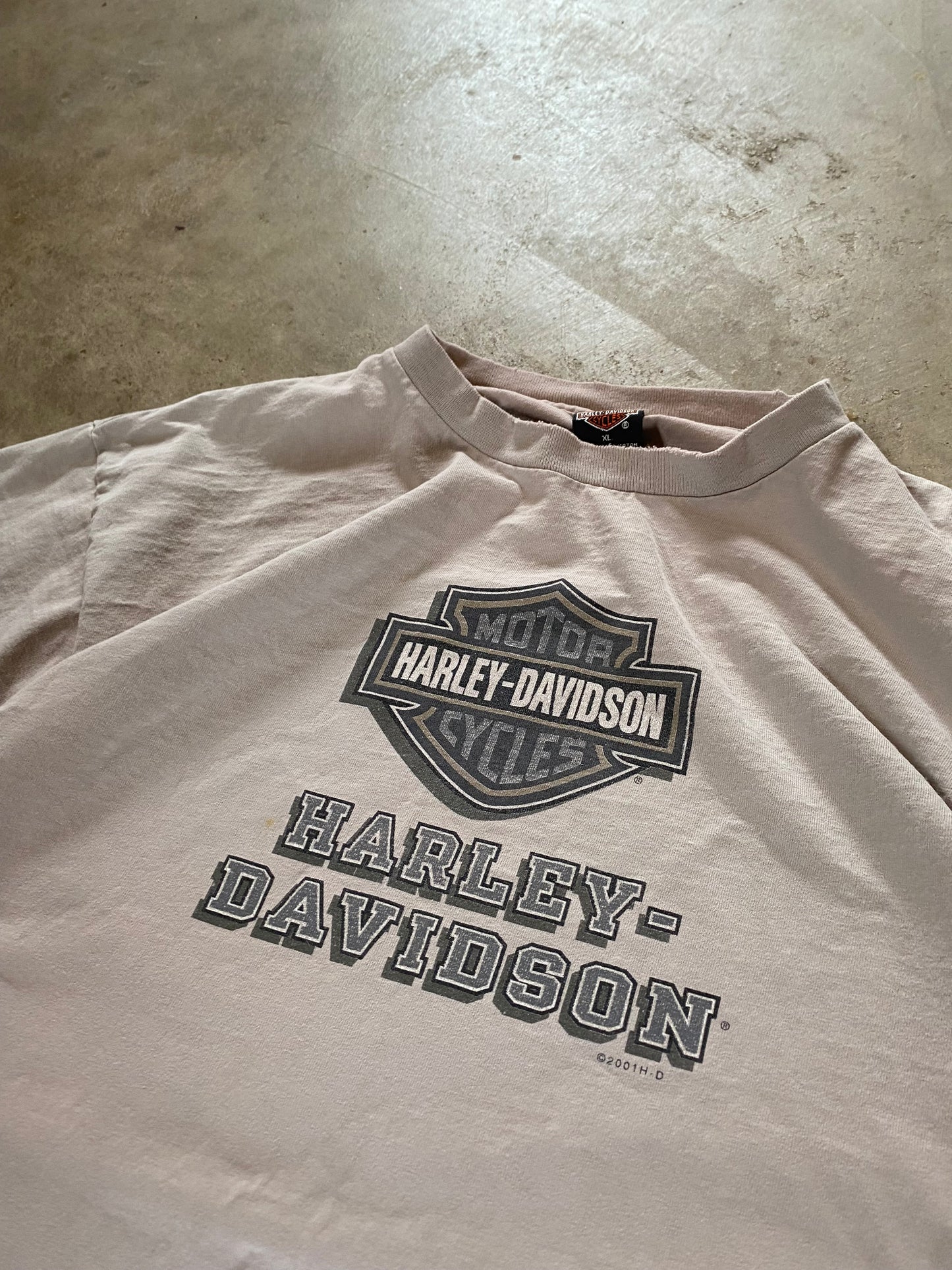 Vintage Harley Davidson Earth Tone shield shirt Size XL