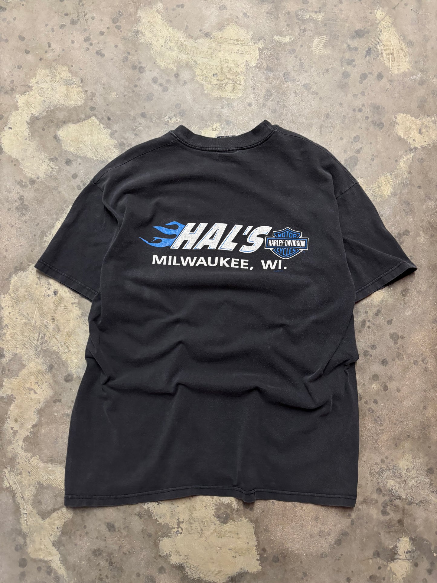 Vintage Harley Davidson lightning iron shirt size XL