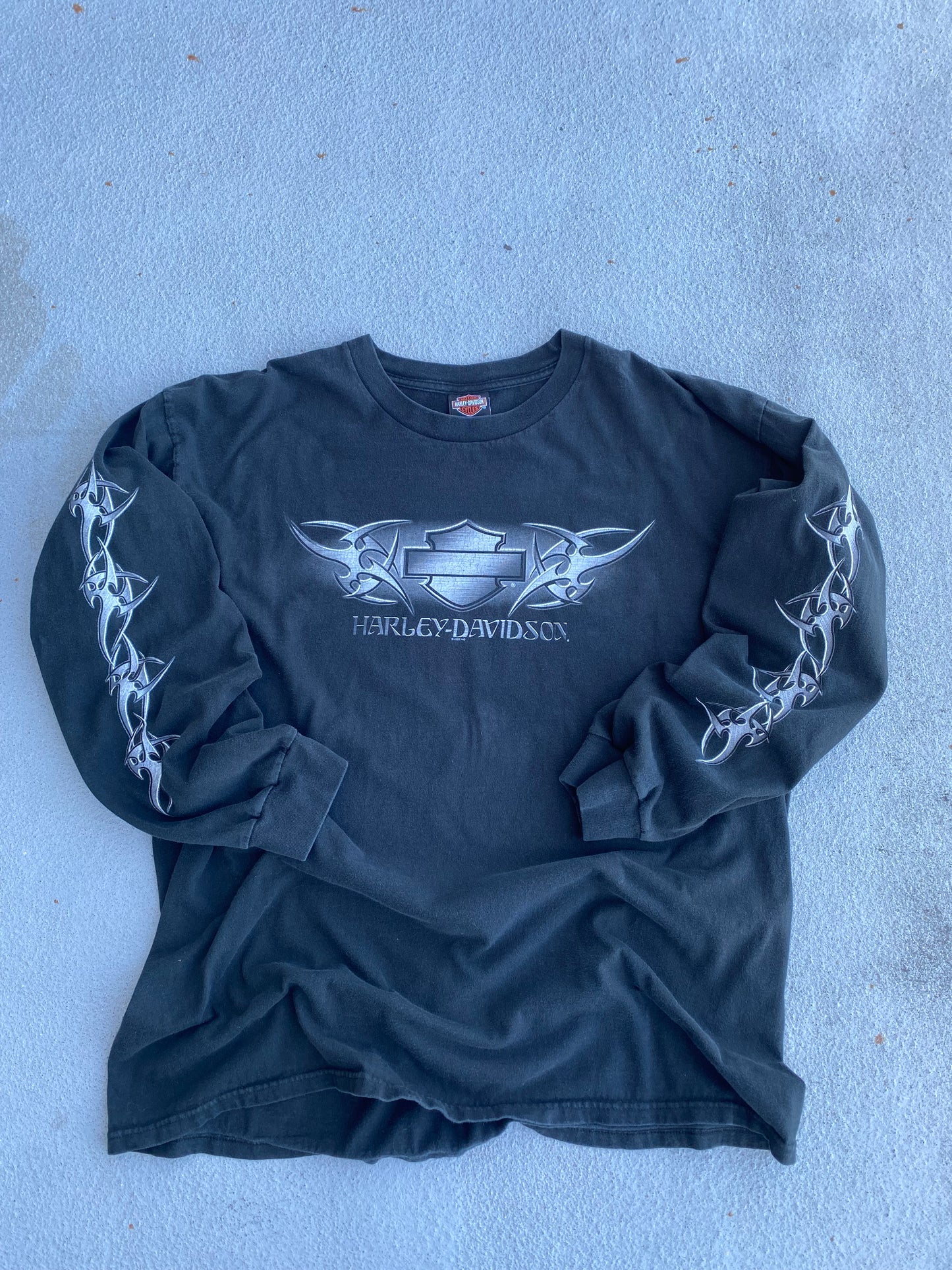 Vintage Harley Chrome Barbed Wire shirt Size 2XL