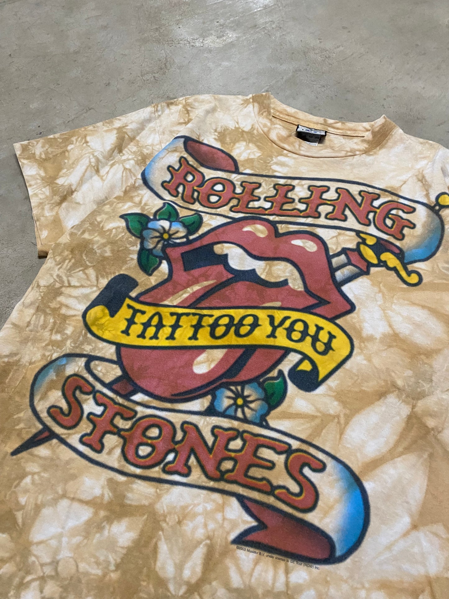 Vintage 2003 Rolling Stones Liquid Blue Tattoo shirt Size Medium