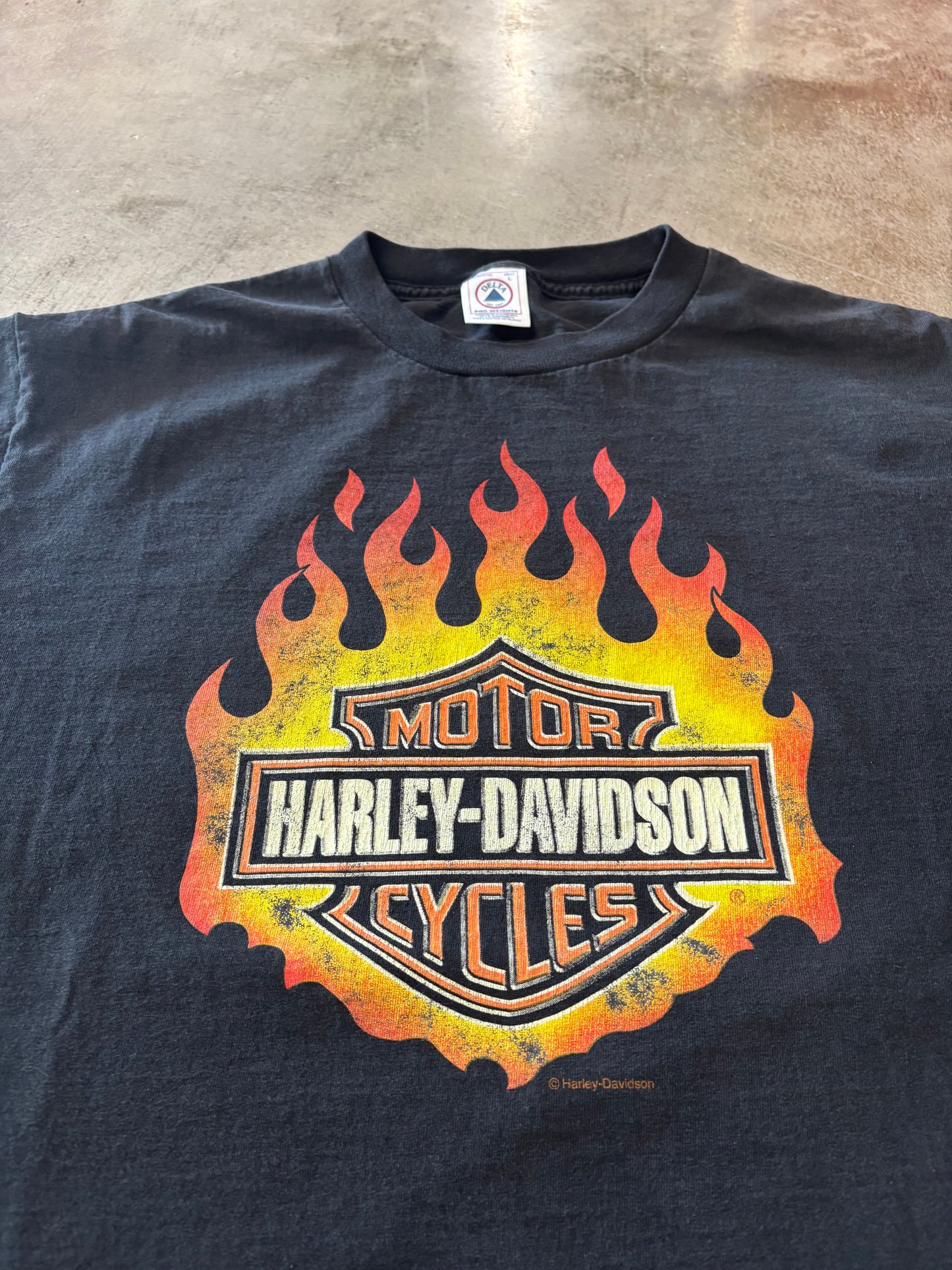 Vintage Harley Davidson Flame Ball shirt size large