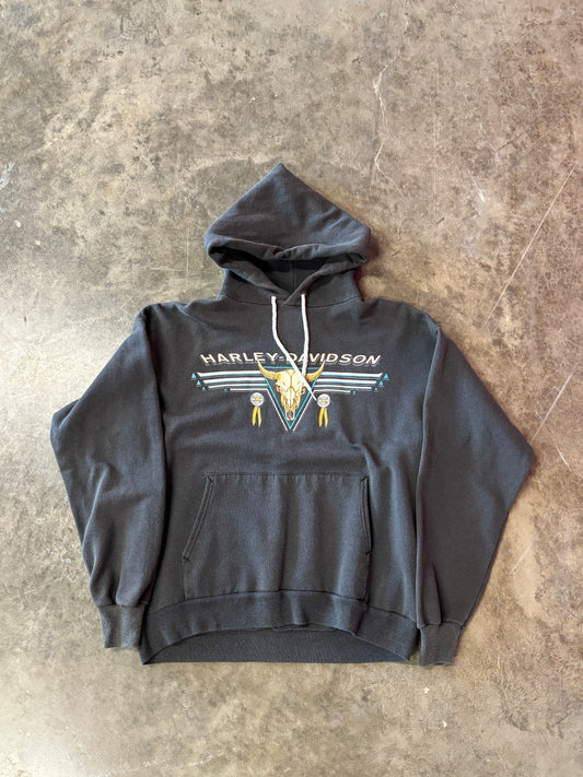 Vintage Harley Davidson Texas Longhorn Hoodie size large