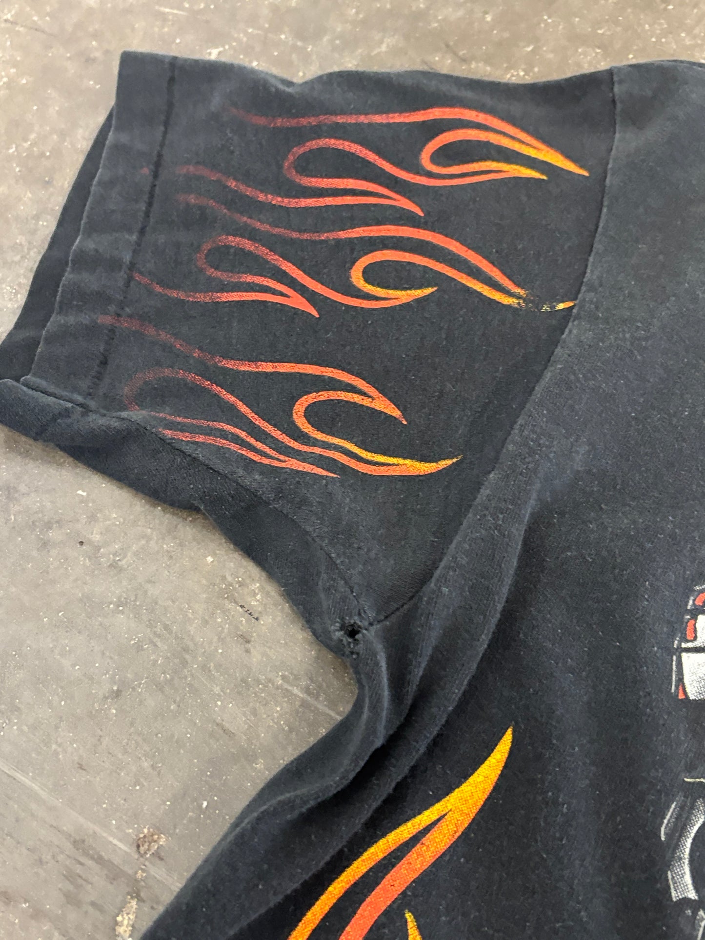 Vintage HARLEY flaming aop size large