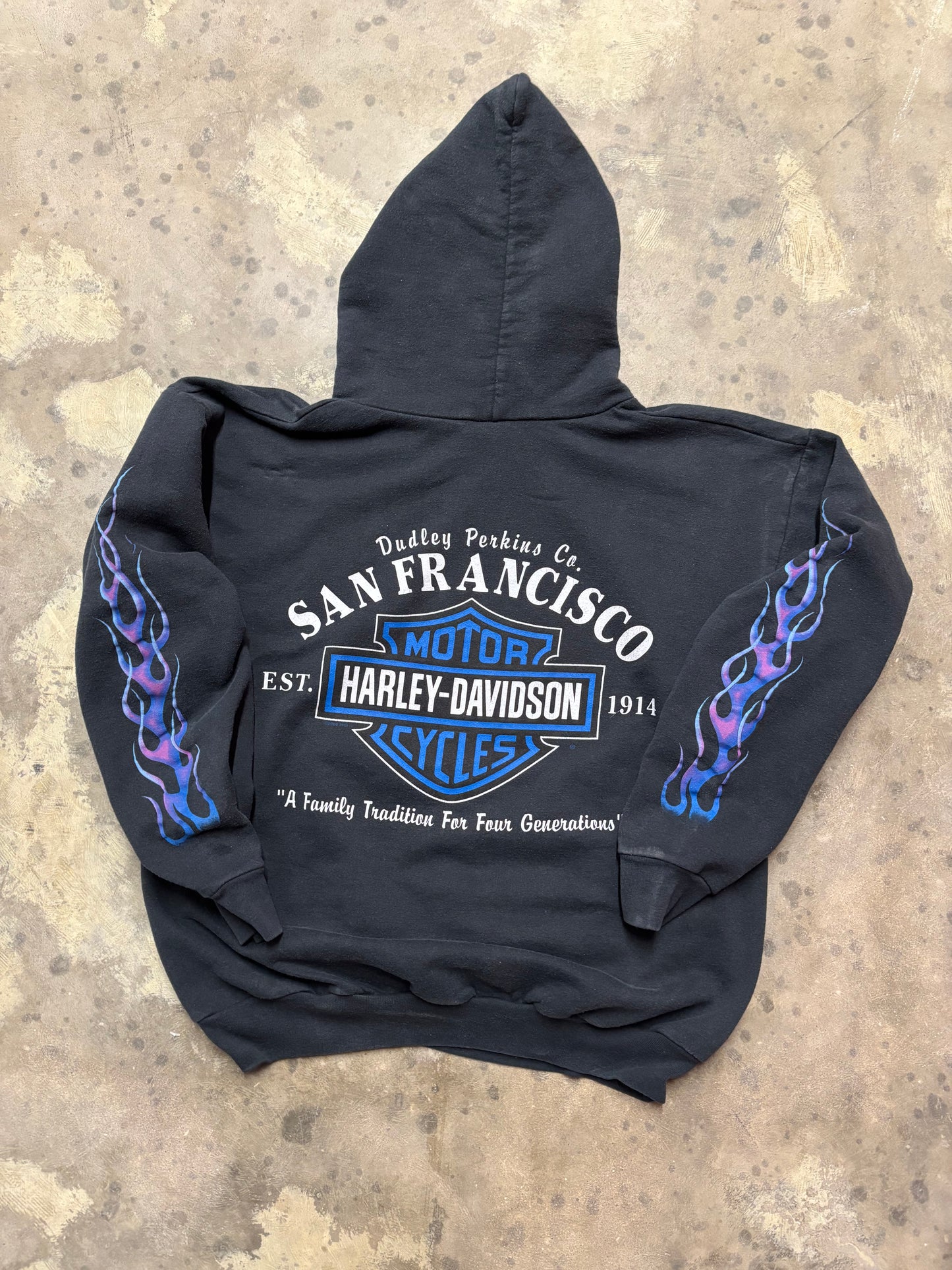 Vintage Harley Davidson Feel the Heat hoodie size large