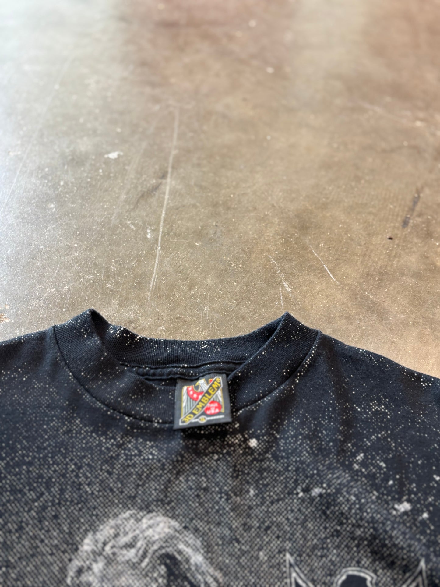 Vintage 3D Emblem Biker girl shirt size XL