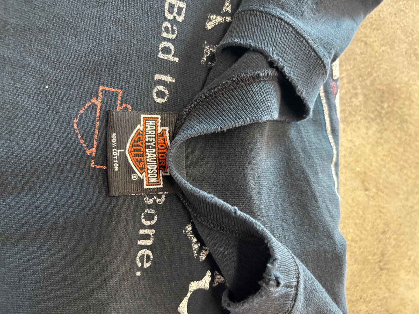 Vintage Harley Davidson Bad to the bone long sleeve size large