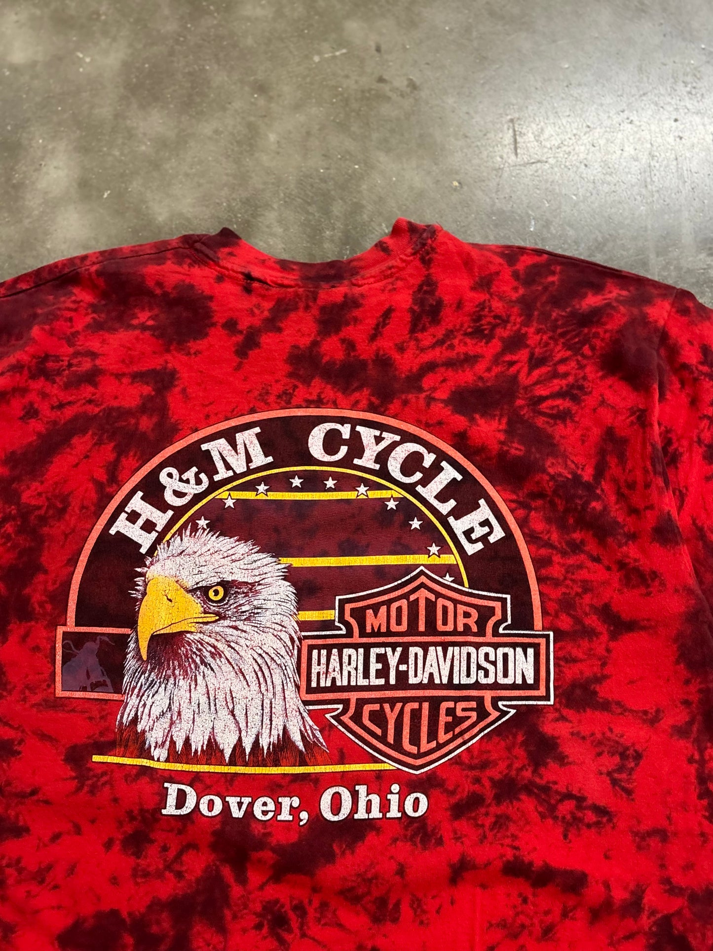 Vintage Harley Davidson Tie Dye Eagle shirt size XL