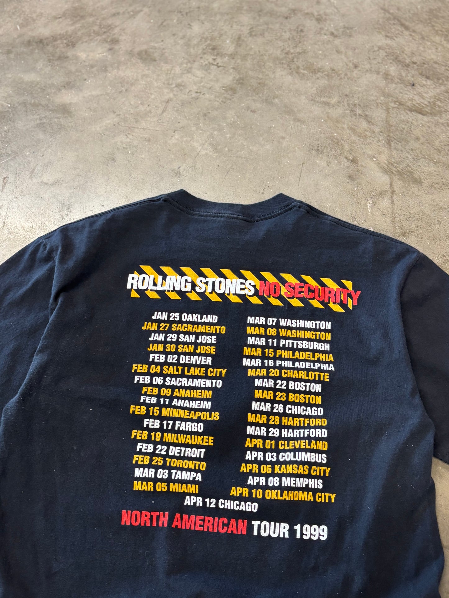 Vintage Rolling Stones no security shirt size large