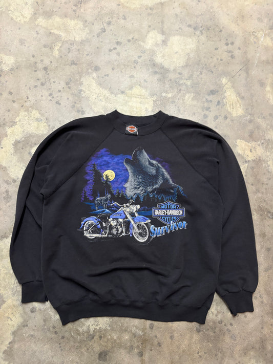 Vintage Harley Davidson wolf Crewneck size XL