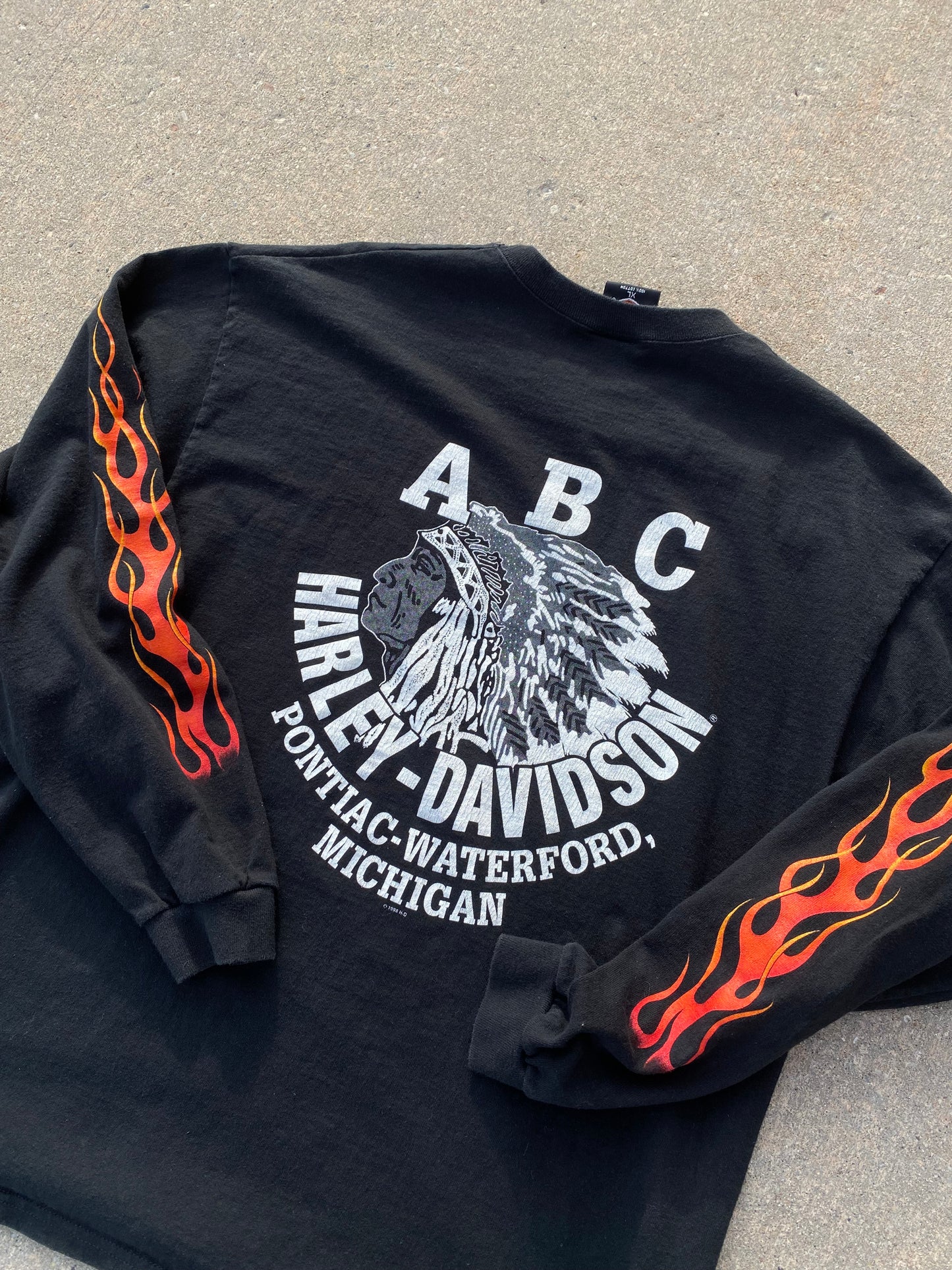 Vintage Harley Davidson Barb wired long sleeve Size XL
