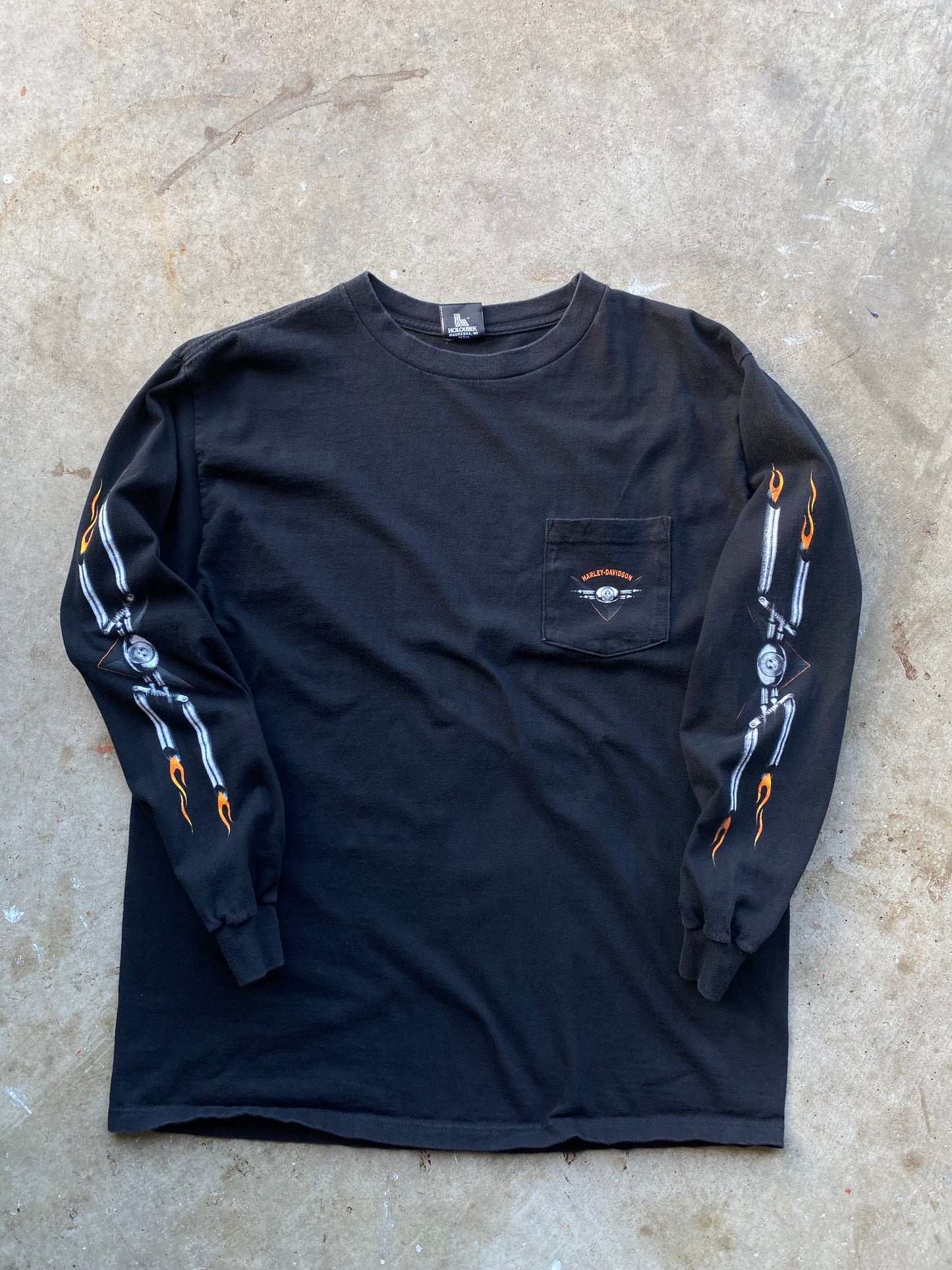 Vintage Harley Davidson Pocket tee long sleeve size extra large