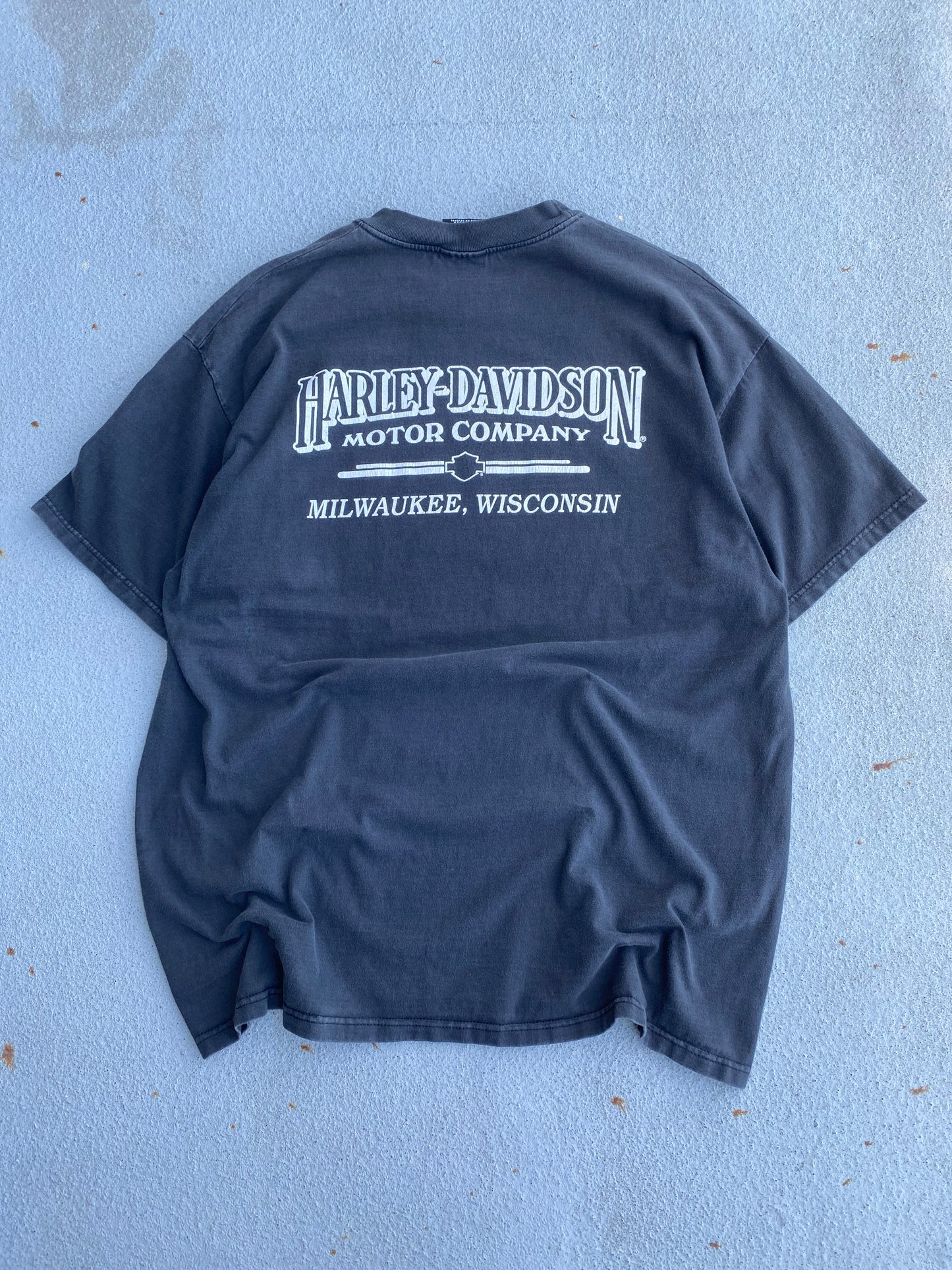 Vintage Harley big blue shield logo shirt Size XL