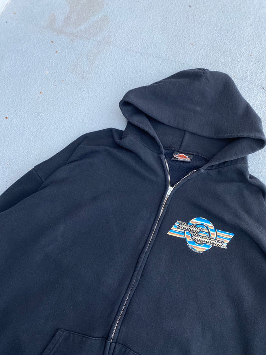 Vintage Harley Davidson Hoodie Zip Up Size XXXL