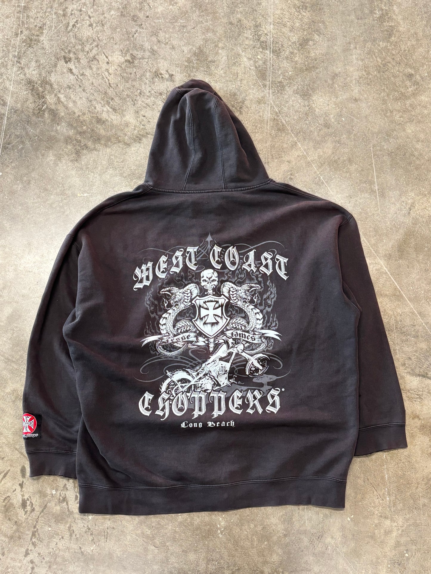 Vintage west coast choppers zip up hoodie size XL