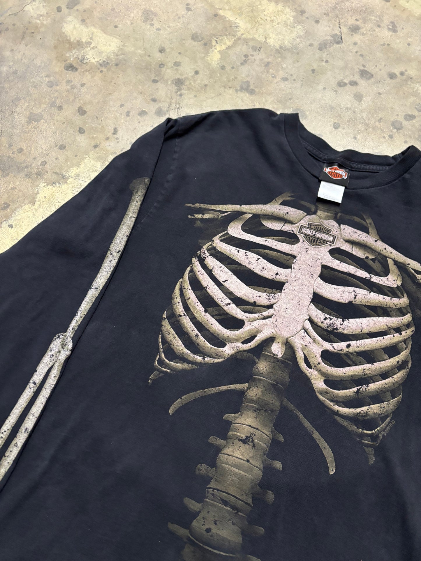 Vintage Harley Davidson Skeleton long sleeve shirt size large
