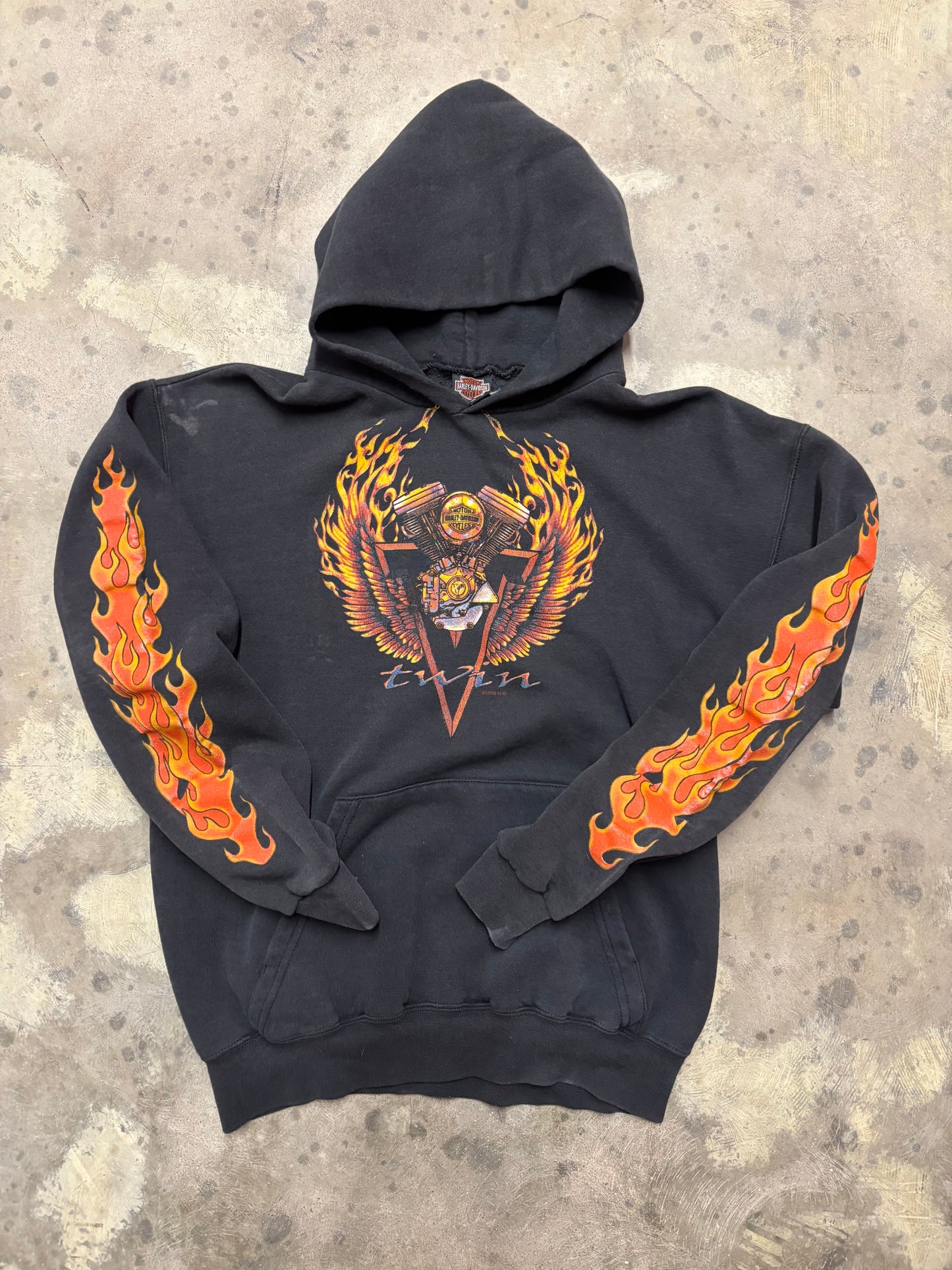 Vintage 90’s V twin Harley Davidson hoodie size medium