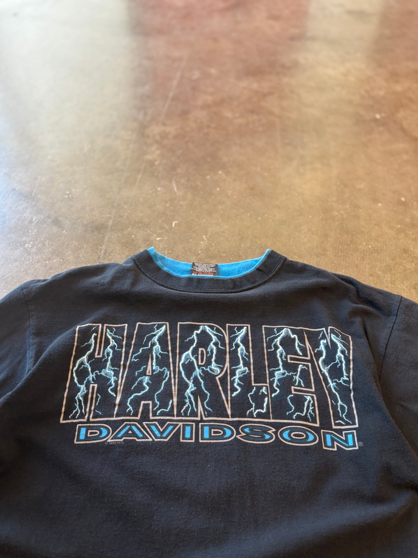 Vintage Harley Davidson Lightning print shirt size large