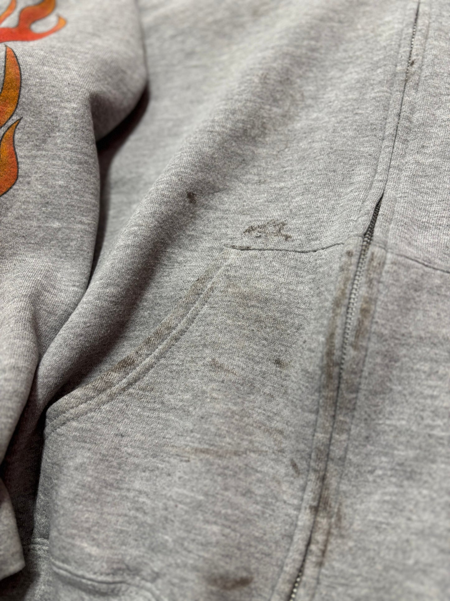 Vintage Harley Davidson Grey zip up hoodie size large