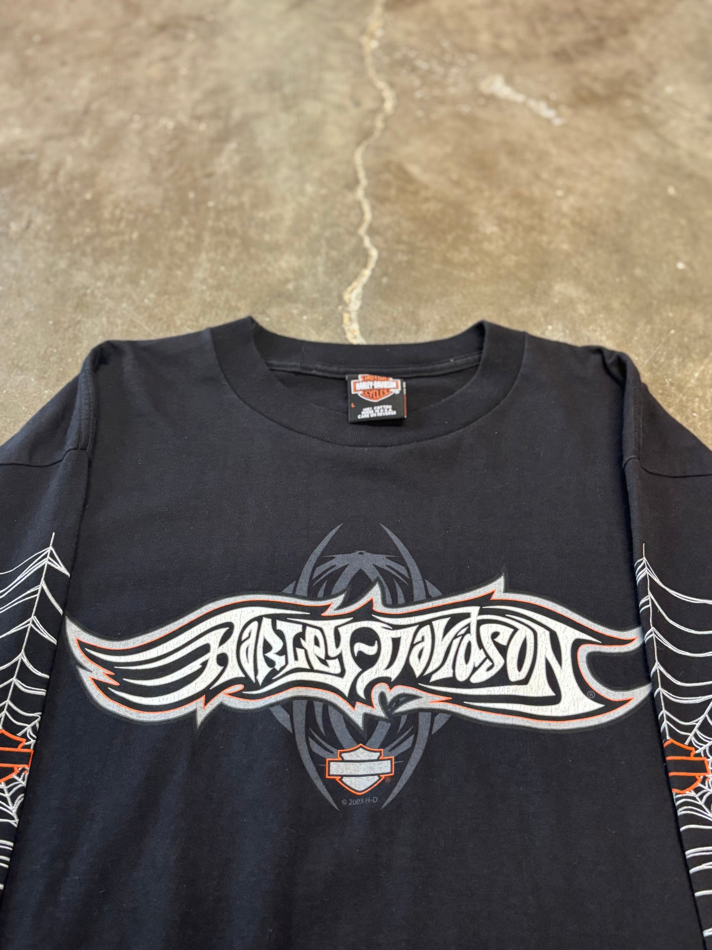 Vintage Harley Davidson Spiderweb size large