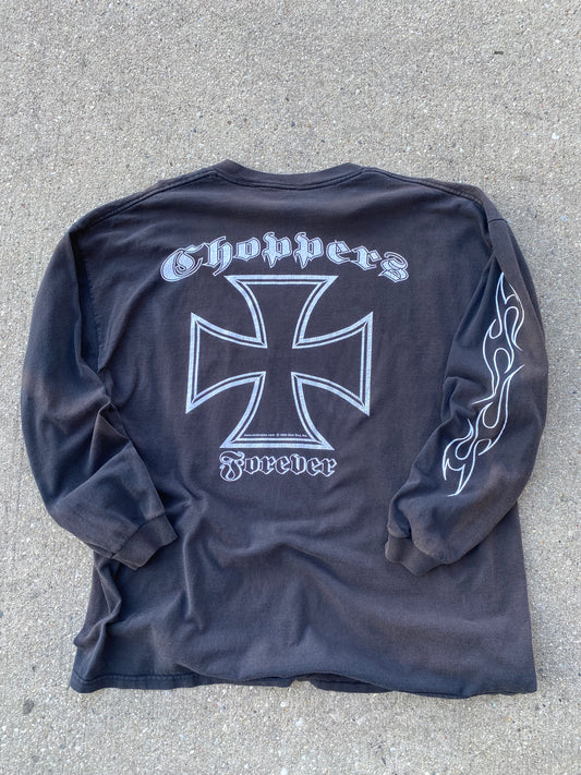 Vintage choppers forever super faded long sleeve shirt size XXL