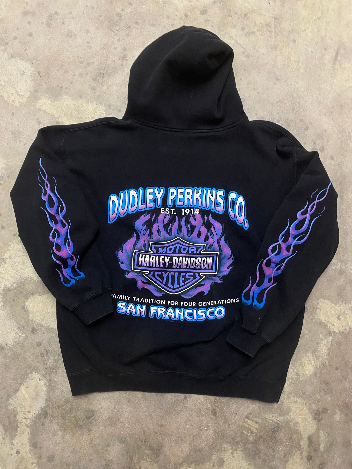 Vintage Feel The Heat Harley Davidson Hoodie Size large