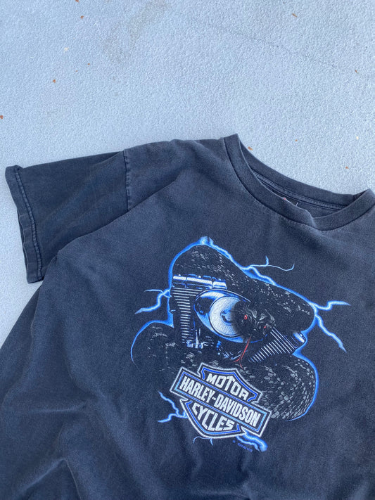 Vintage Harley Davidson Snake Shovel-head shirt Size XL