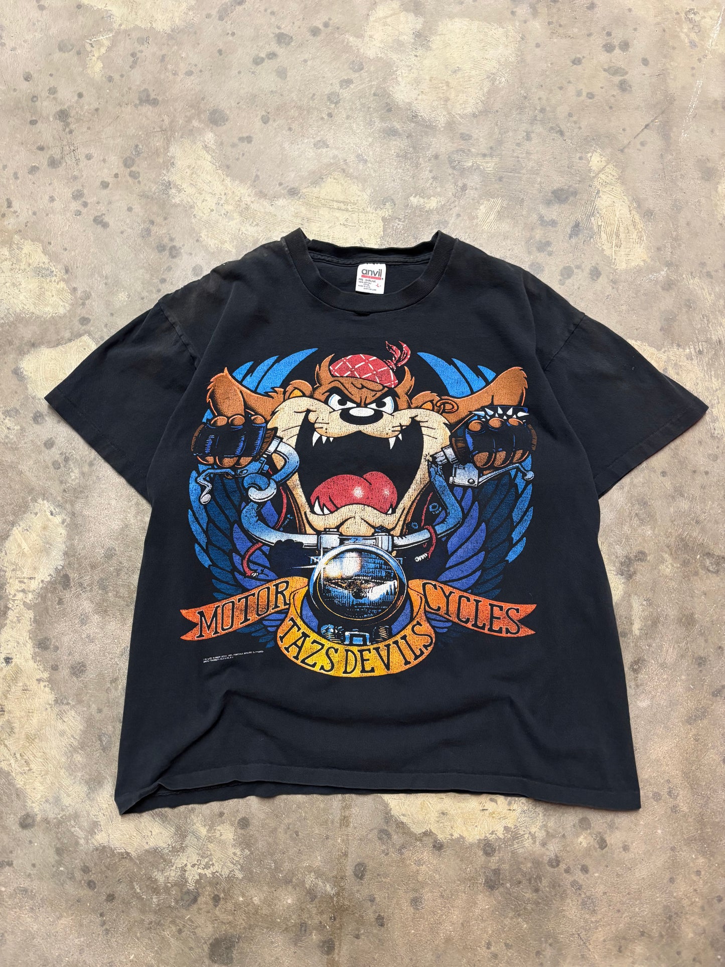 Vintage Harley Davidson Taz biker shirt size large
