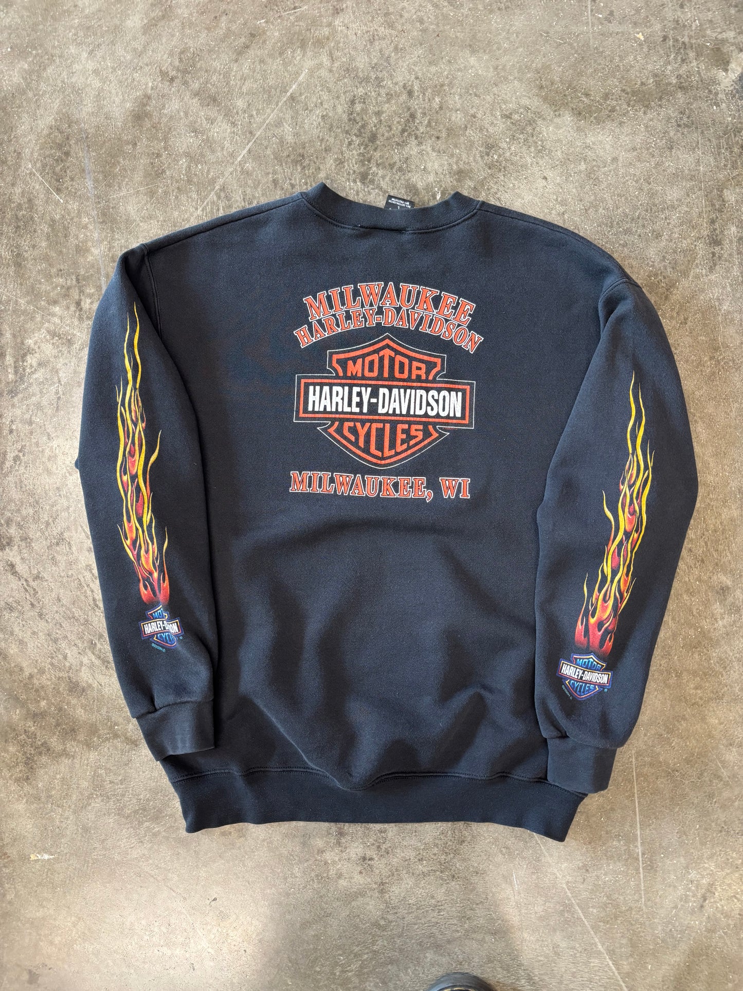Vintage Harley Davidson Flaming Eagle sweatshirt size Large