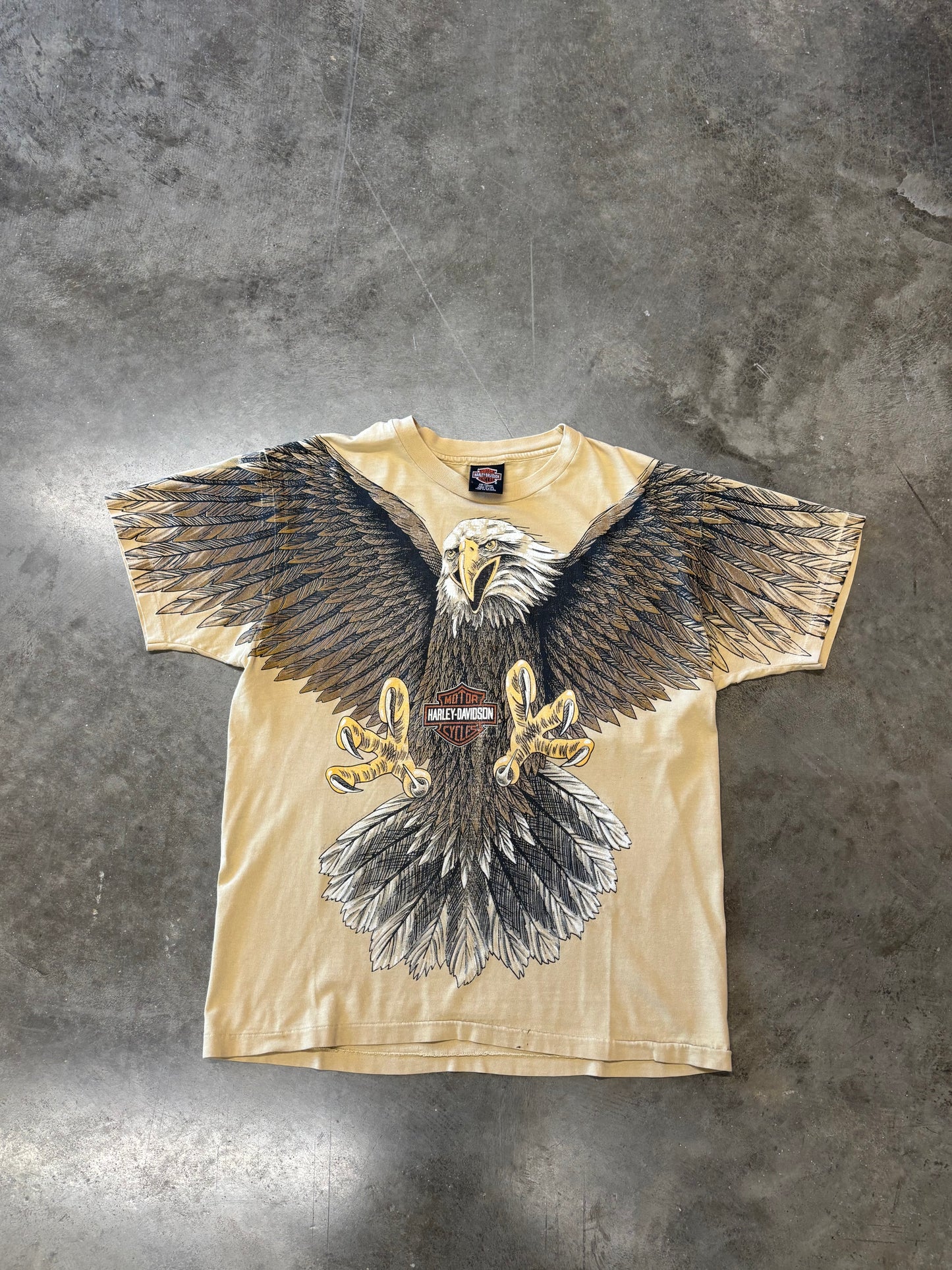 Vintage Harley Davidson Eagle AOP shirt size large