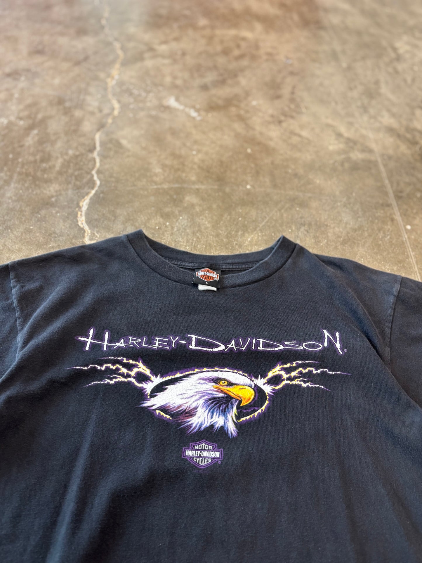 Vintage Harley Davidson purple Eagle Lightning shirt