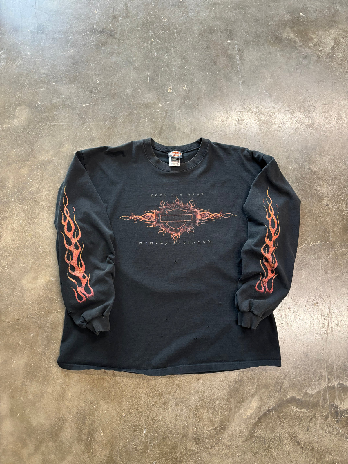 Vintage Harley Davidson feel the heat long sleeve size extra large
