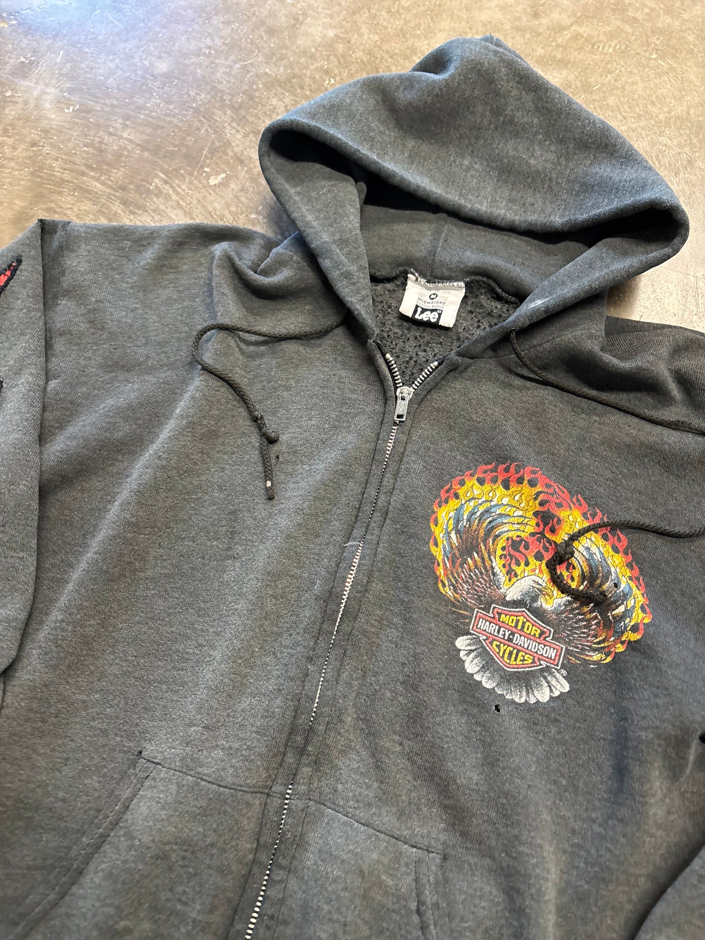 Vintage Harley Davidson Zip up hoodie size medium