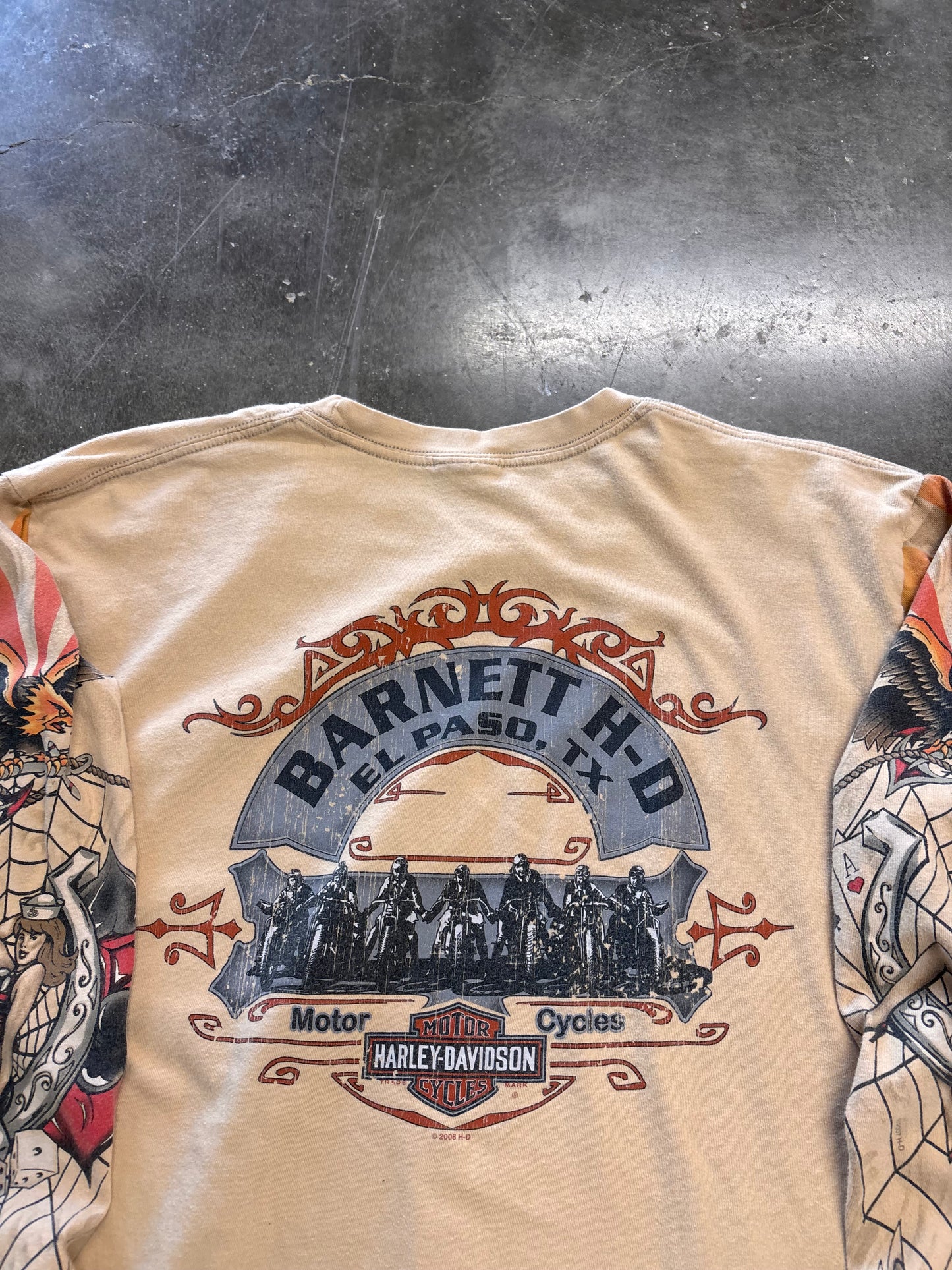 Harley Davidson Tattoo long sleeve size xl