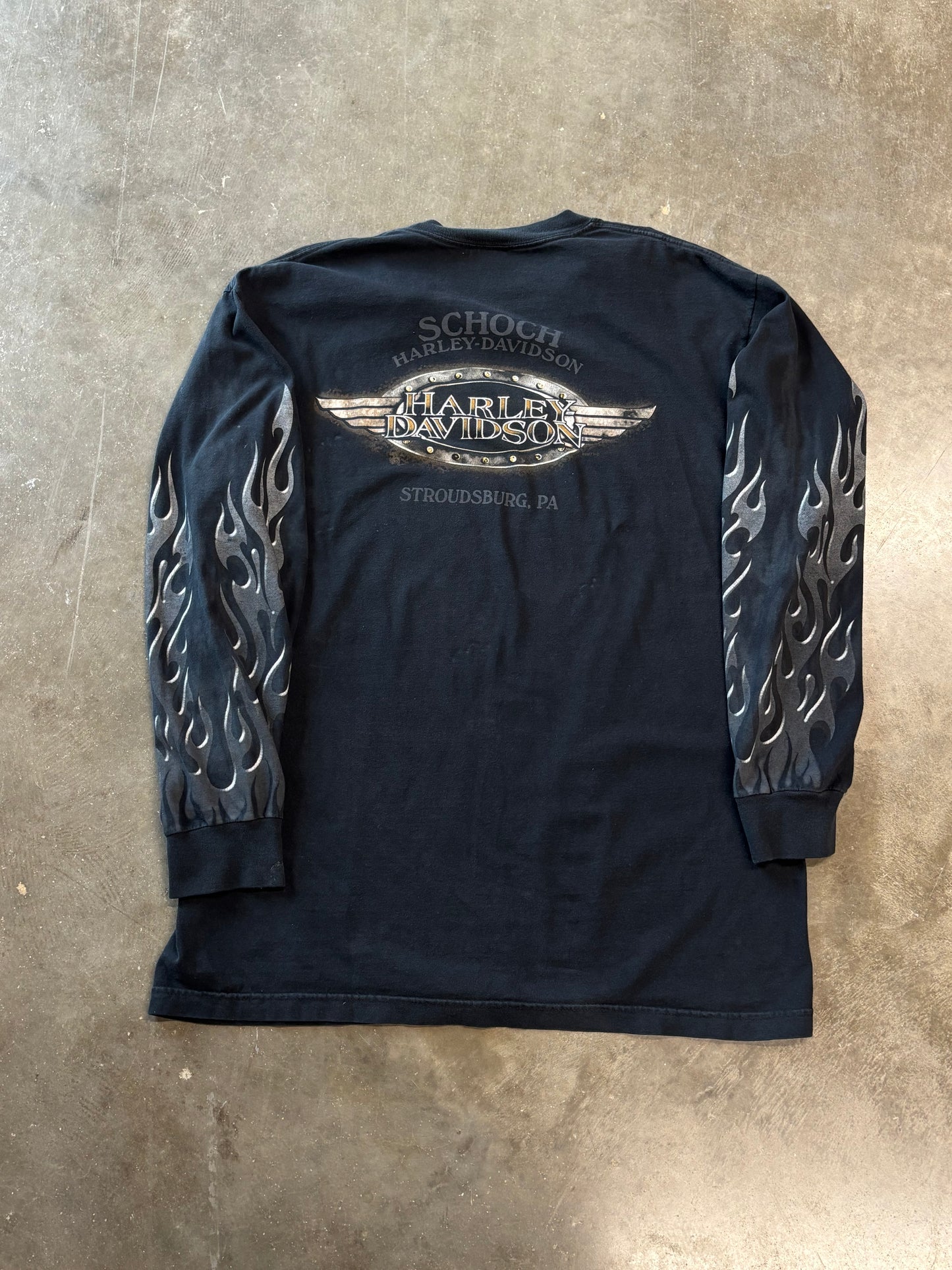 Harley Davidson chrome long sleeve size extra large