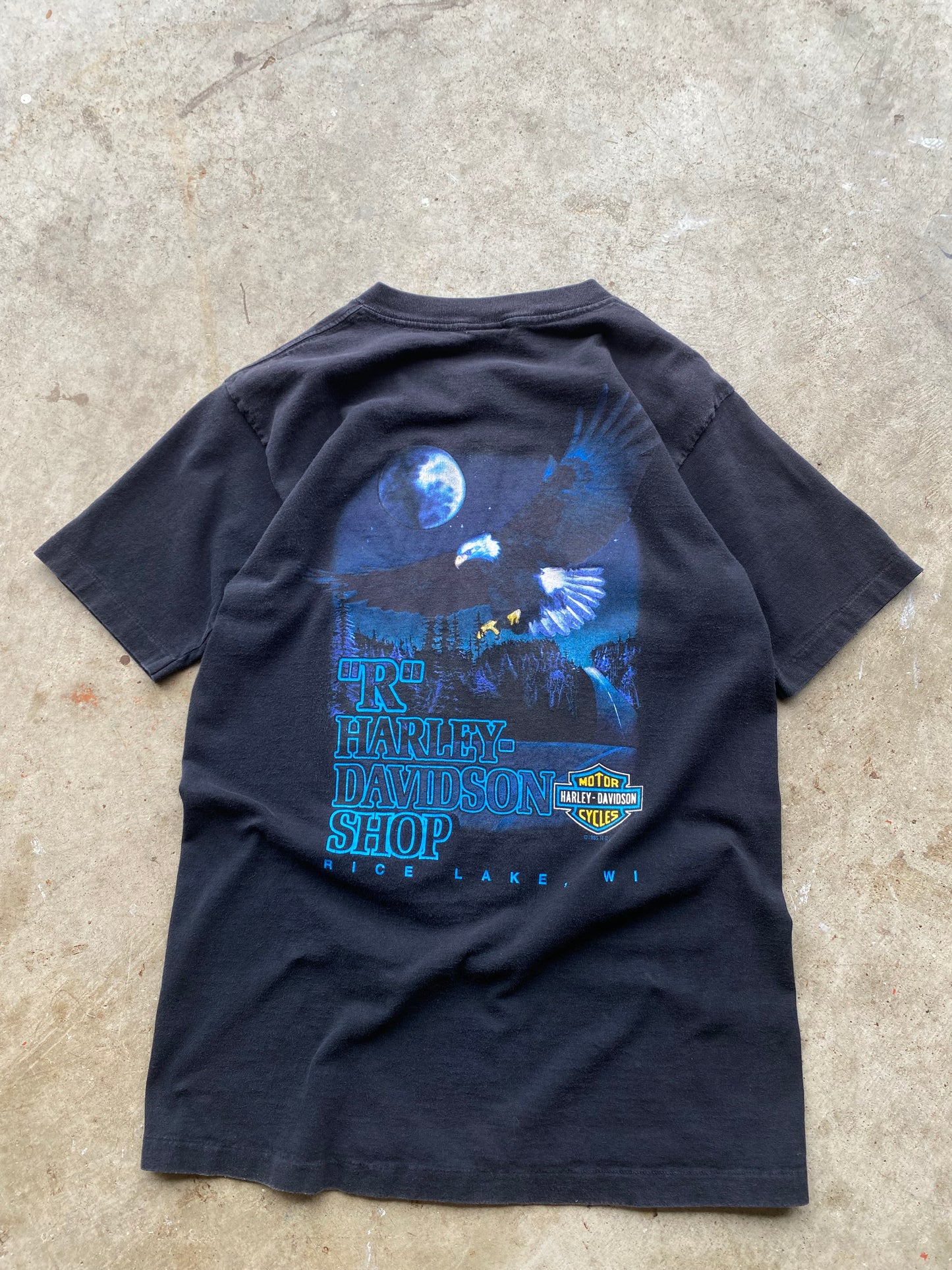 Vintage Harley Davidson Flaming wolf shirt size medium