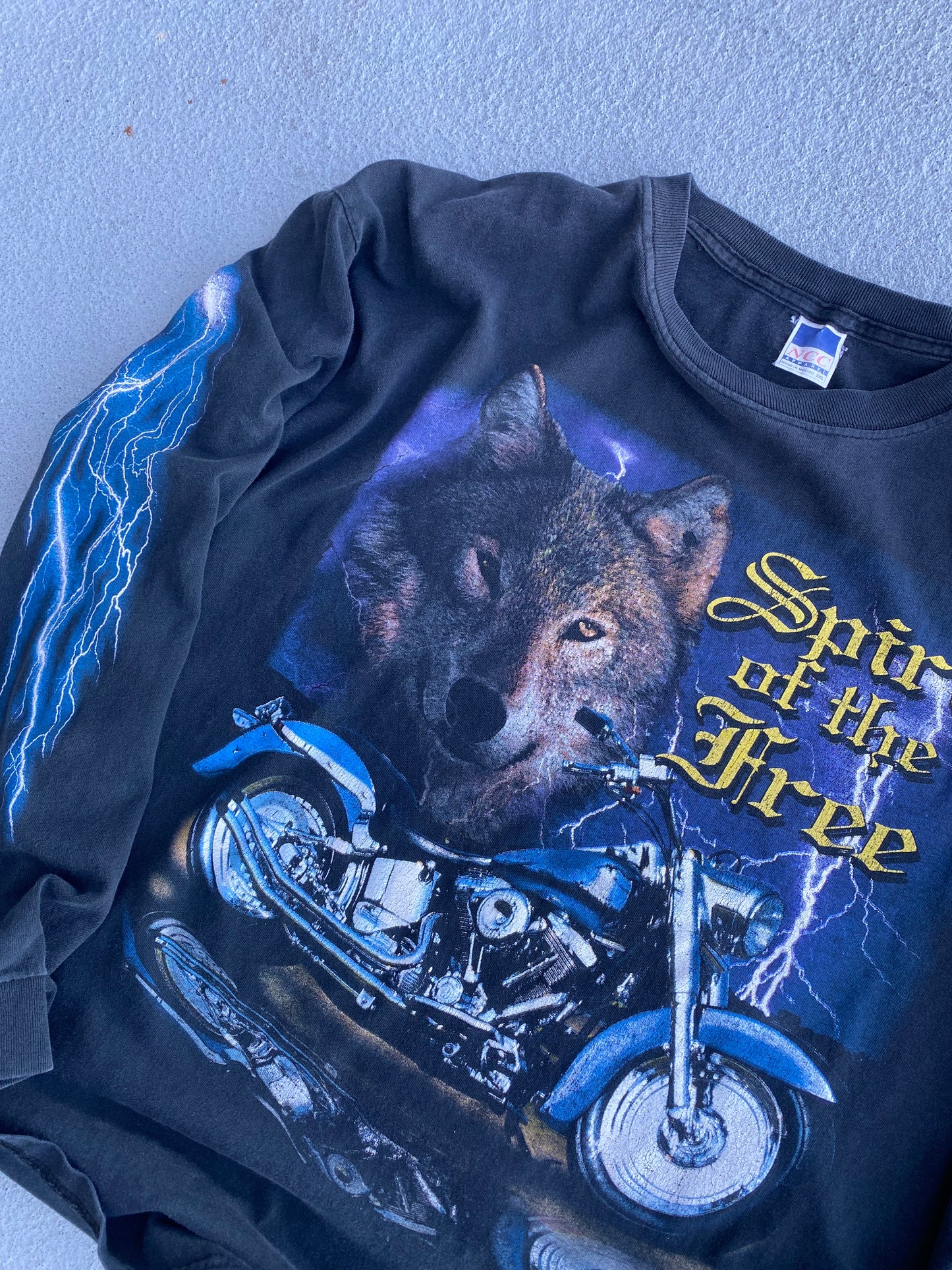 Vintage Spirit of the Free biker long sleeve  shirt size XXL