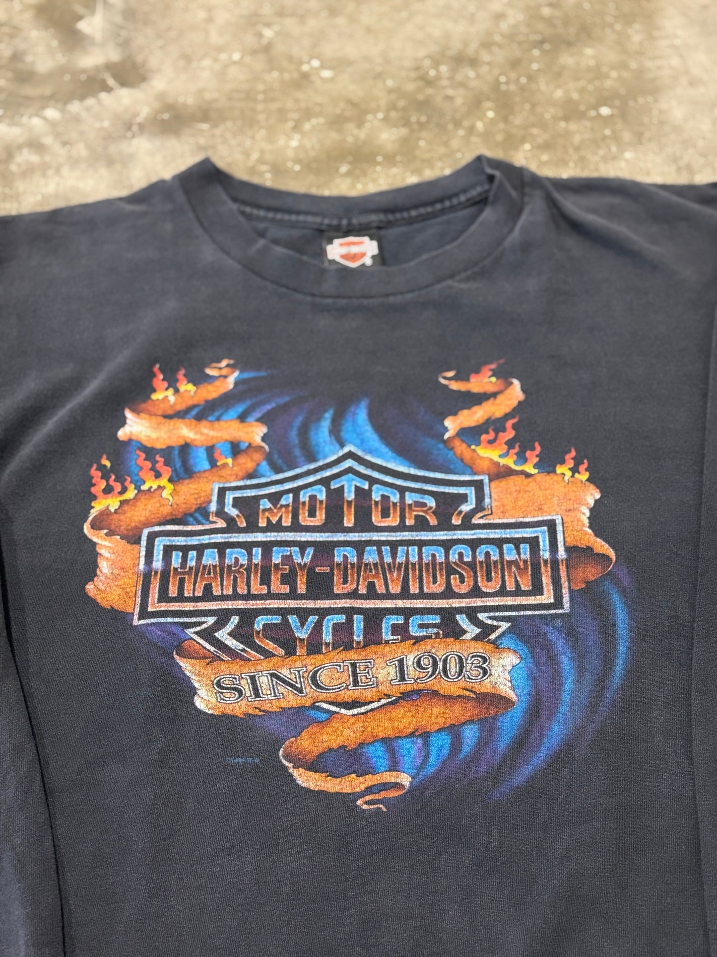 Vintage Harley Davidson Chrome Shield long sleeve size XL
