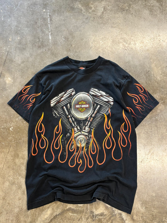 Vintage Harley Davidson V -Twin Flame shirt size xl