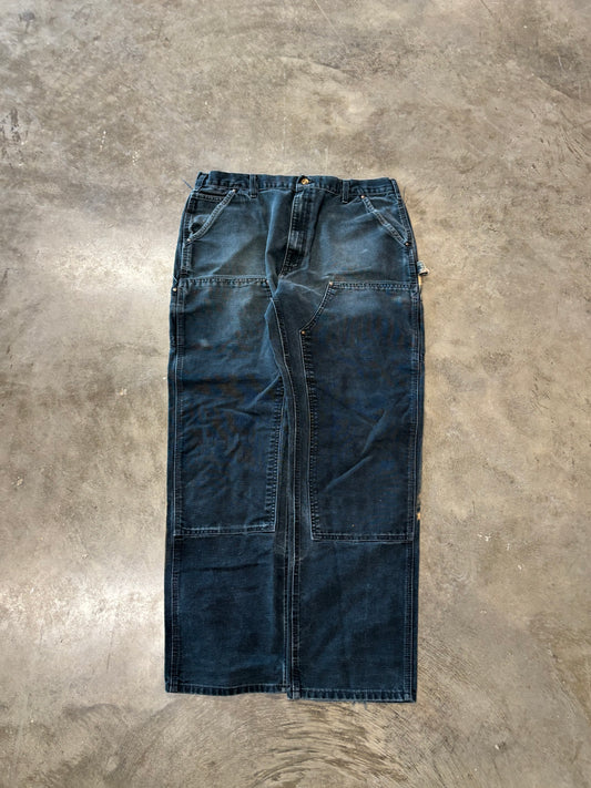 Carhartt faded black double knees fit 36 by 32