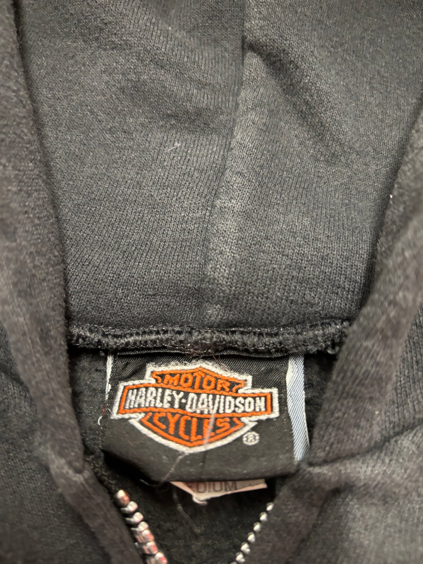 Vintage Harley Davidson flames zip up hoodie size medium