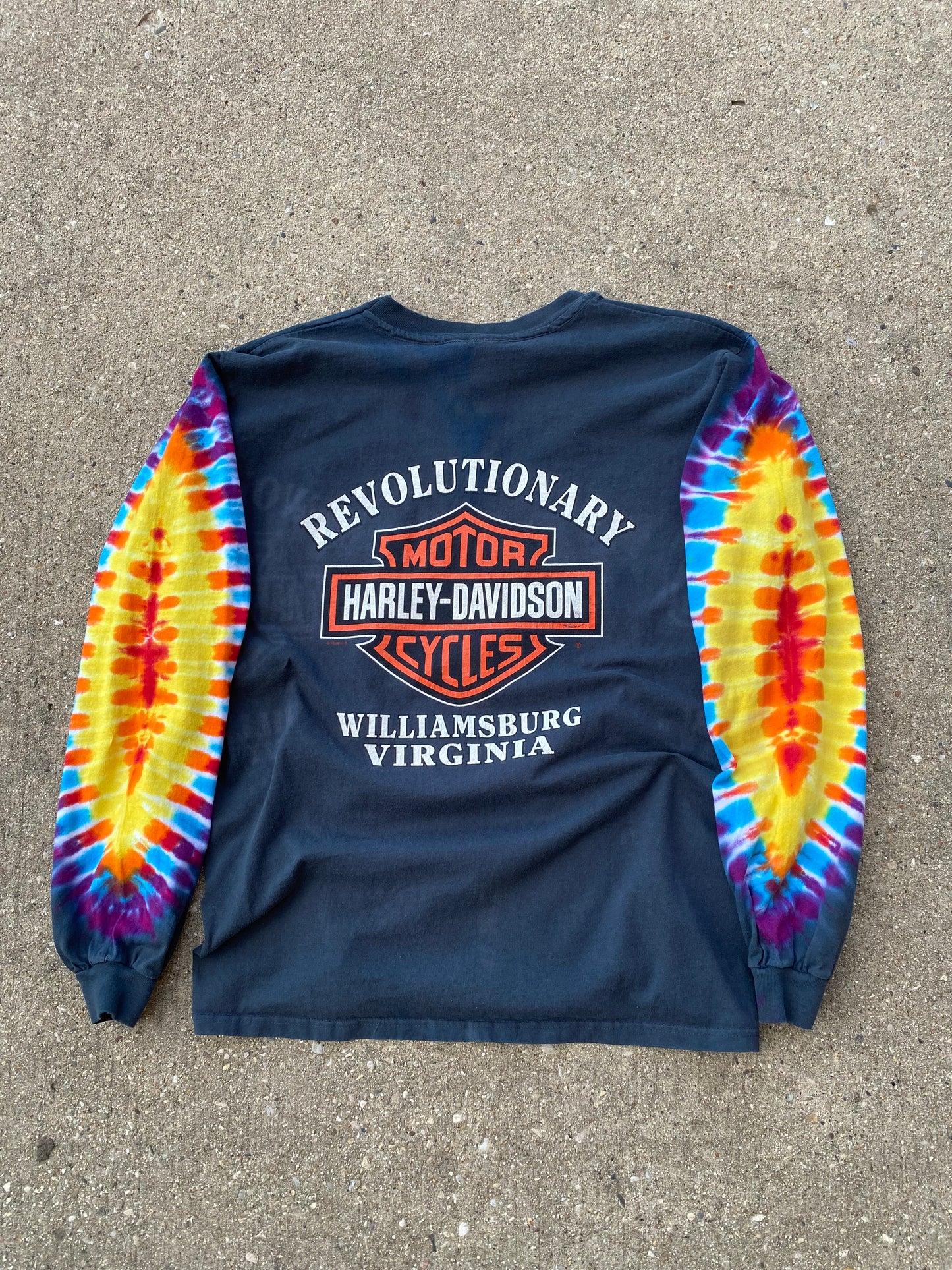 Vintage Harley Davidson Rainbow Long sleeve shirt size large
