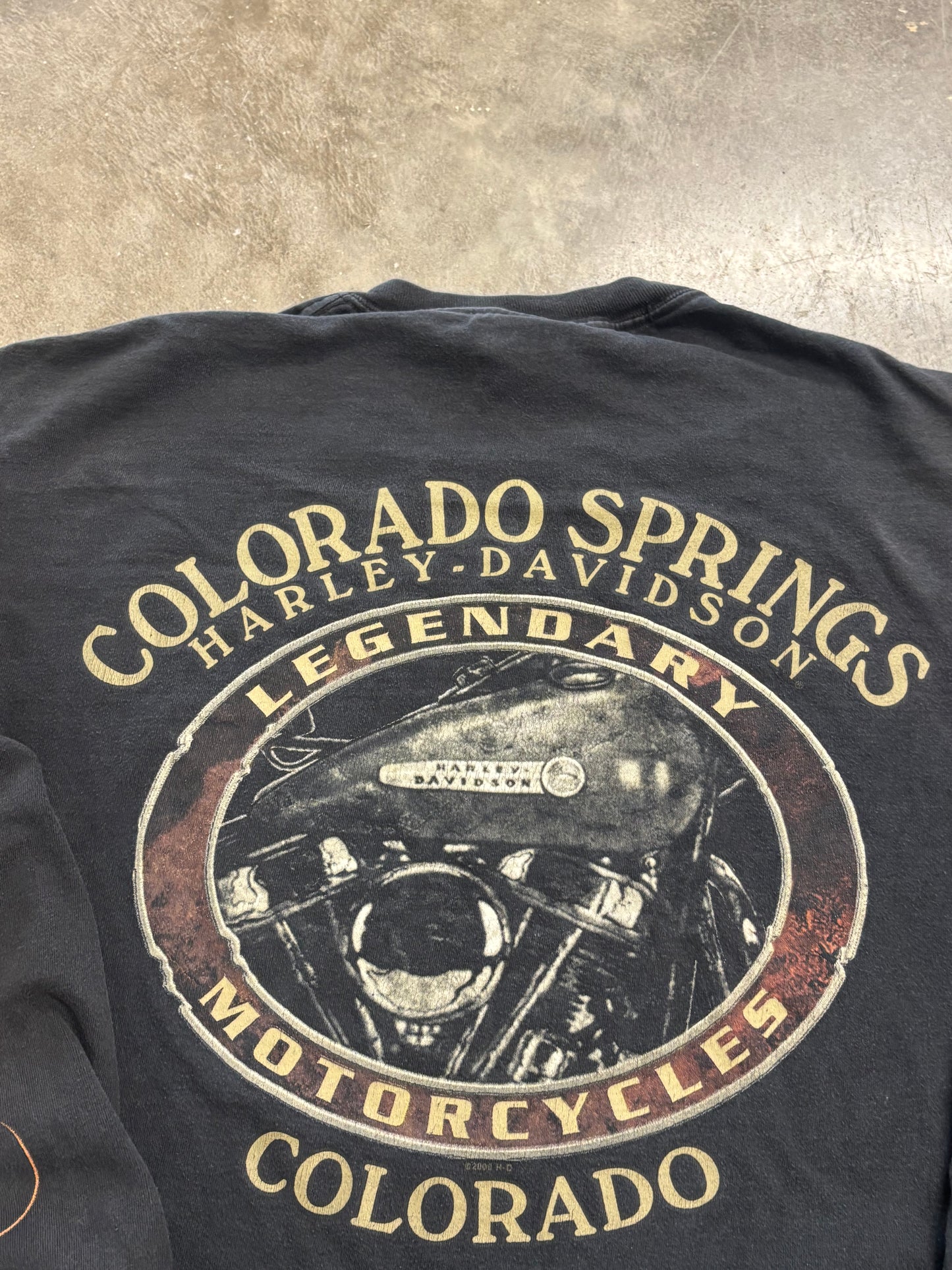 Vintage Harley Davidson Pool Ball long sleeve size large