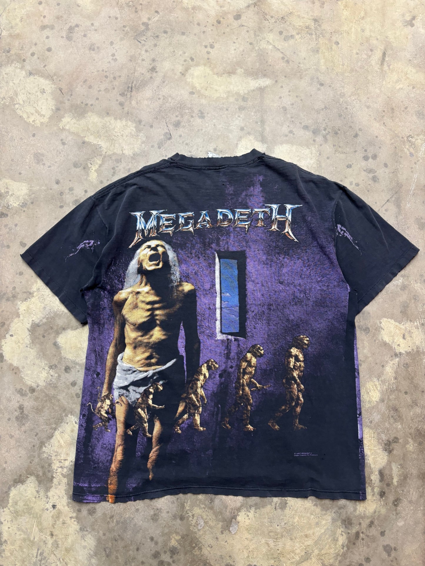 Vintage Megadeath Evolution AOP shirt size XL