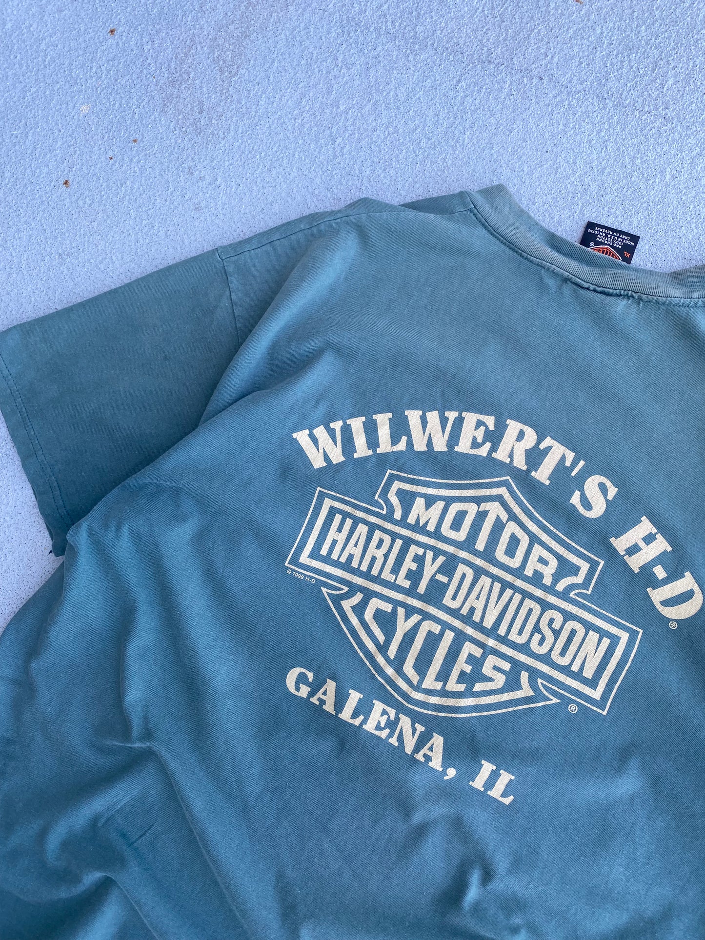 Vintage Harley Davidson green shirt Size XL