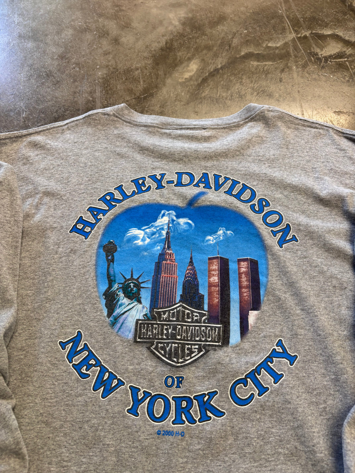 Vintage Harley Davidson twin towers long sleeve size extra large